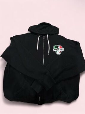 Hardcore Italian Black Zip-Up Hoodie